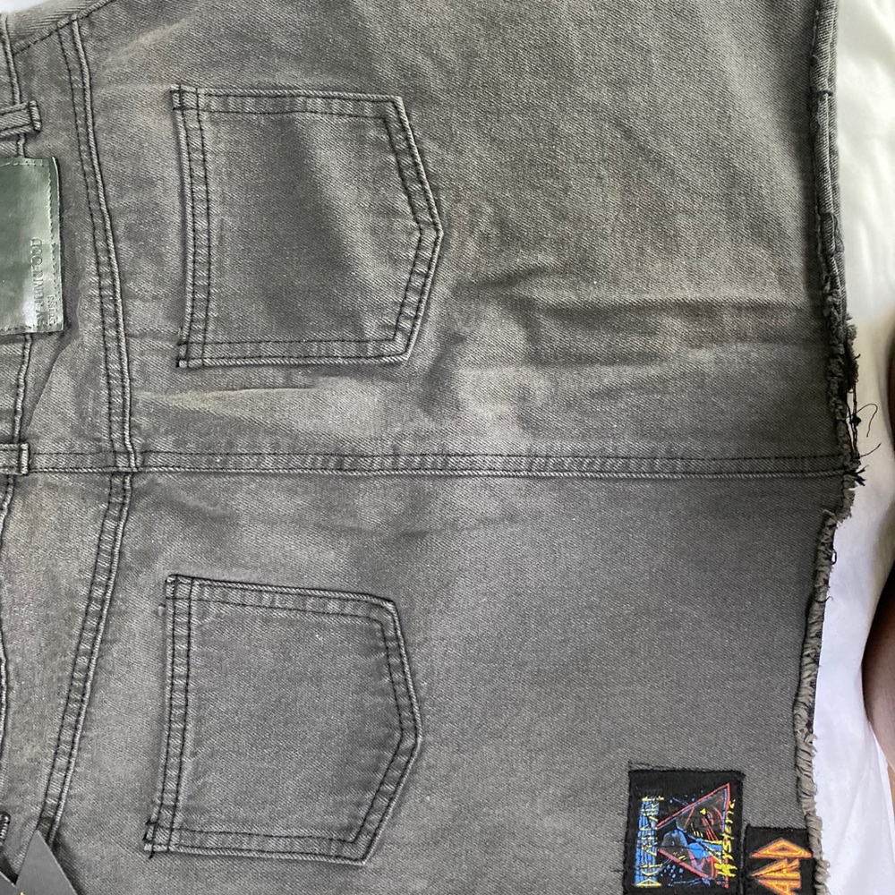 Grey jean skirt